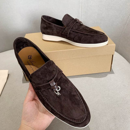 Mocasines Penny de gamuza marrón oscuro
